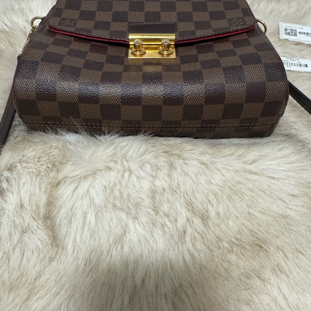 Luxury Brown Checkered Handbag